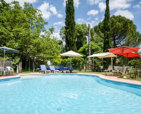 Heated pool villa