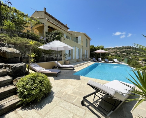 Mas d'Yeuse Villa, cannes, external image of pool and house