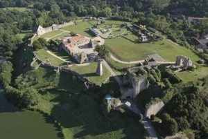 Aerial image of Tiffauges Castle in the Vendee